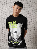Hubberholme Men Street Graphic Printed Oversize Fit  T-shirt