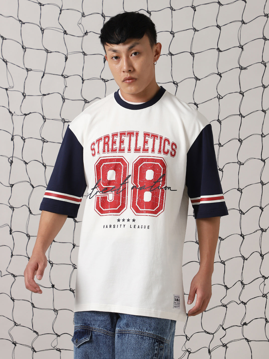 Hubberholme Men Colourblocked Varsity Printed Casual T-shirt