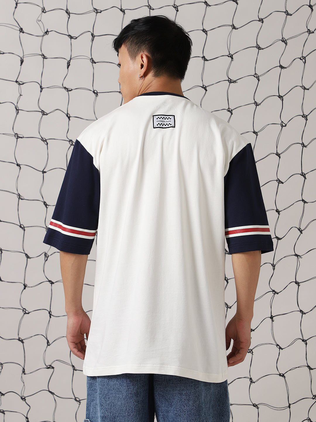 Hubberholme Men Colourblocked Varsity Printed Casual T-shirt
