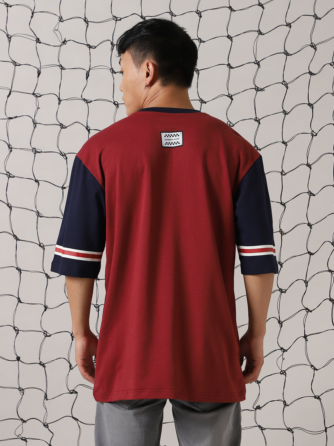 Hubberholme Men Colourblocked Varsity Printed T-shirt