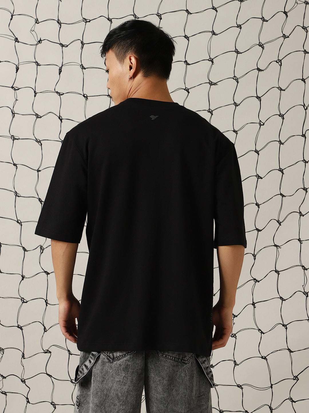 Hubberholme Men Round Neck Oversized T-shirt