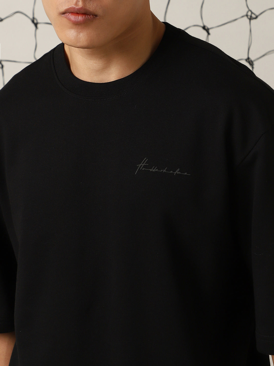Hubberholme Men Round Neck Oversized T-shirt
