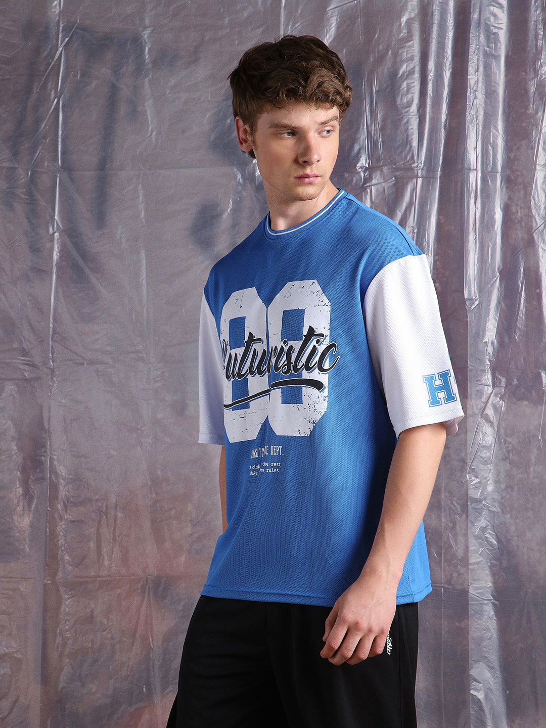 Hubberholme Men Printed Oversized Crew Neck Half sleeve Tshirts