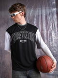 Hubberholme Men Streetletics Typography Printed Round Neck Relaxed Fit Mesh T-shirt