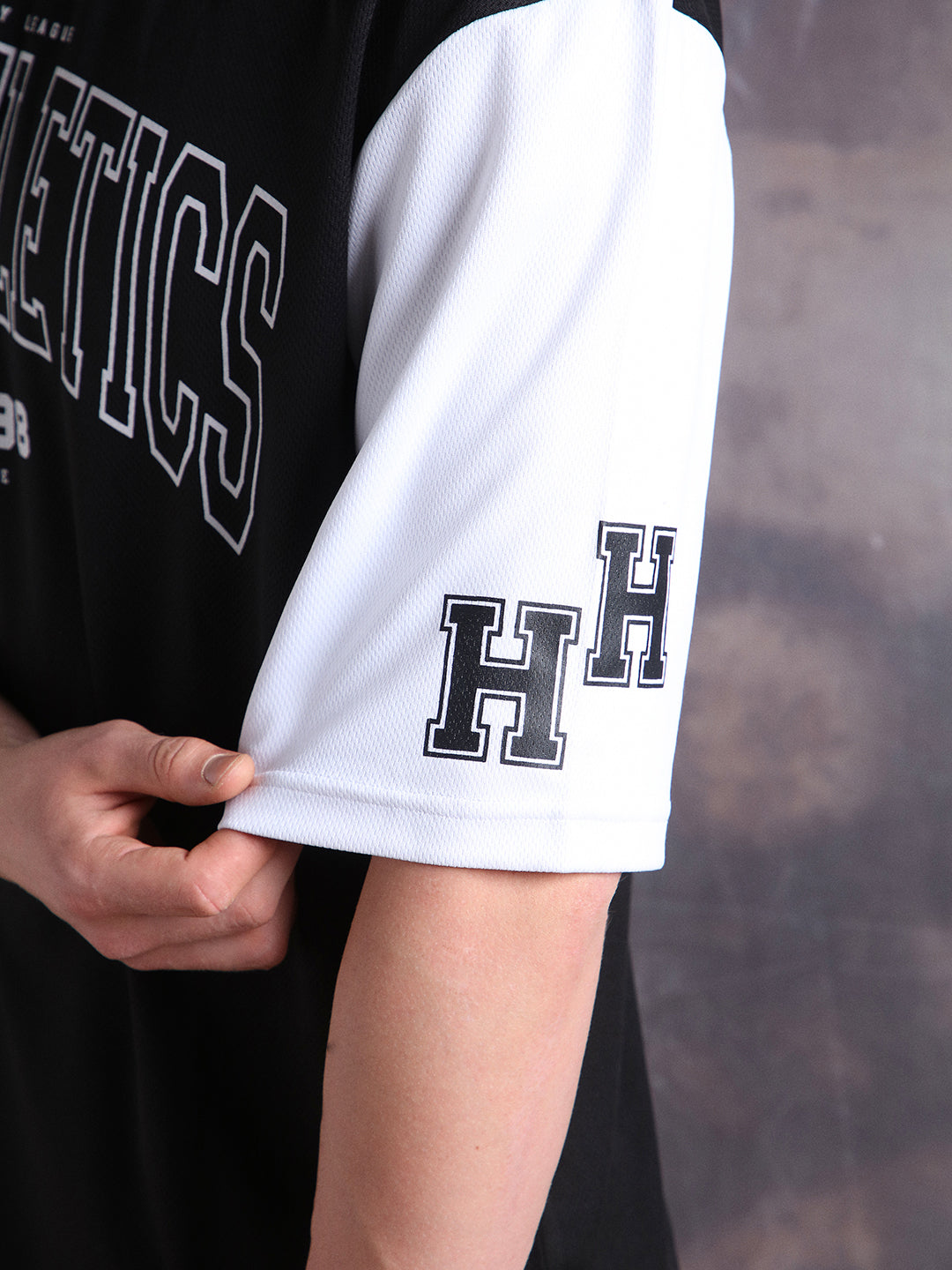 Hubberholme Men Streetletics Typography Printed Round Neck Relaxed Fit Mesh T-shirt