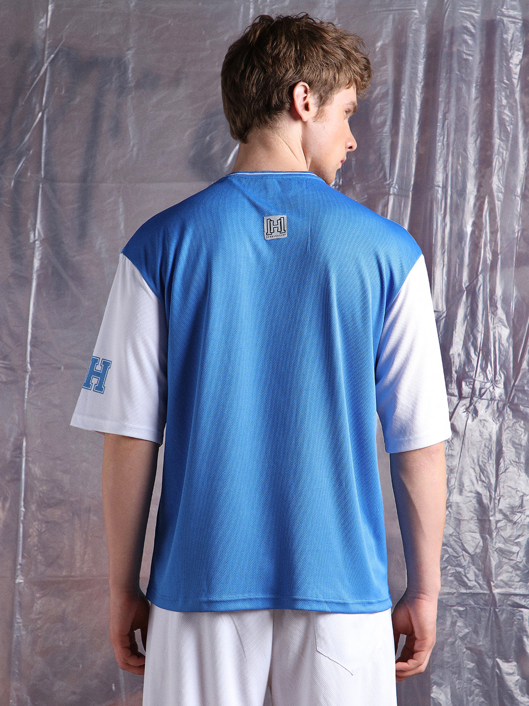 Hubberholme Men Streetletics Typography Printed Round Neck Relaxed Fit Mesh T-shirt