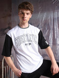 Hubberholme Men Streetletics Typography Printed Round Neck Relaxed Fit Mesh T-shirt