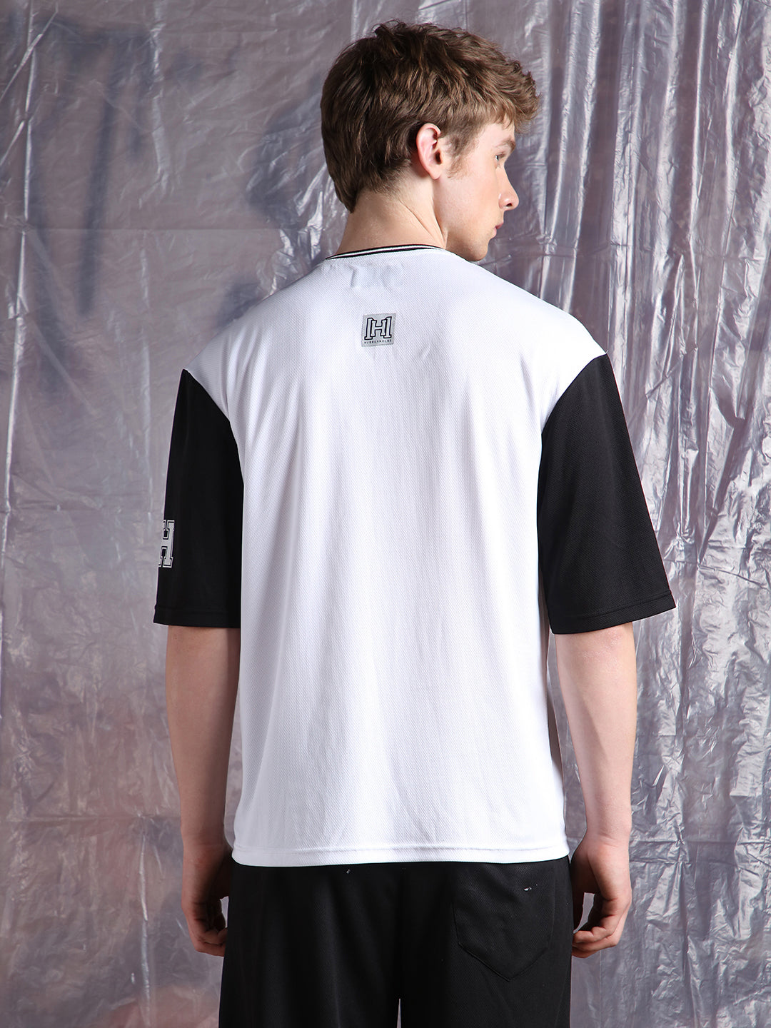 Hubberholme Men Streetletics Typography Printed Round Neck Relaxed Fit Mesh T-shirt