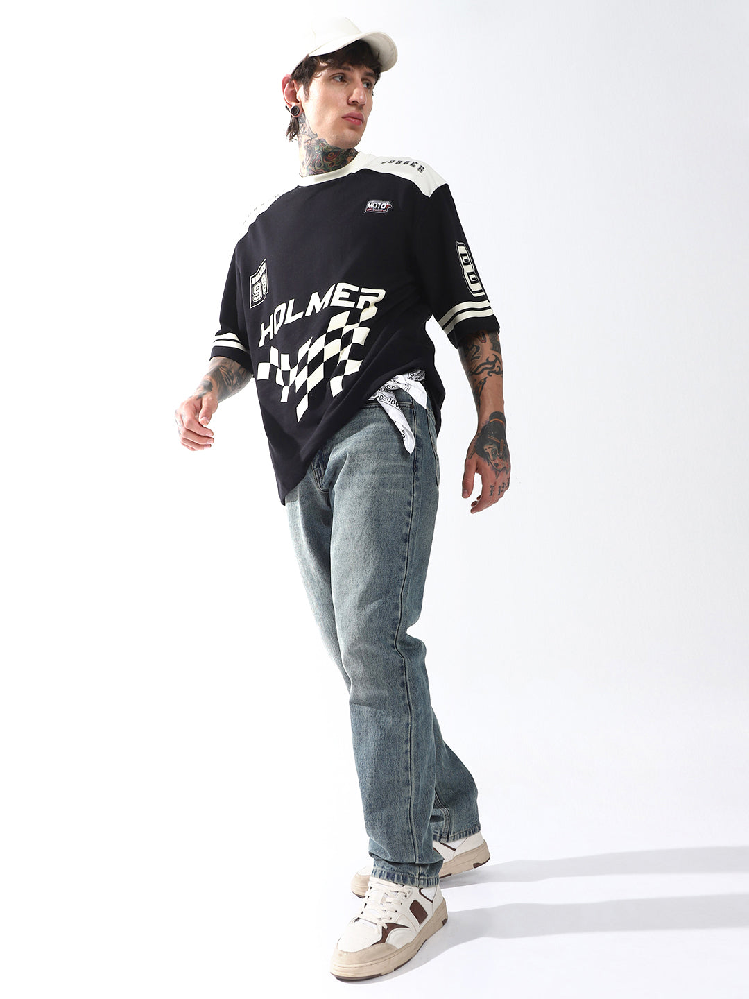 Hubberholme Typography Printed Round Neck T-shirt