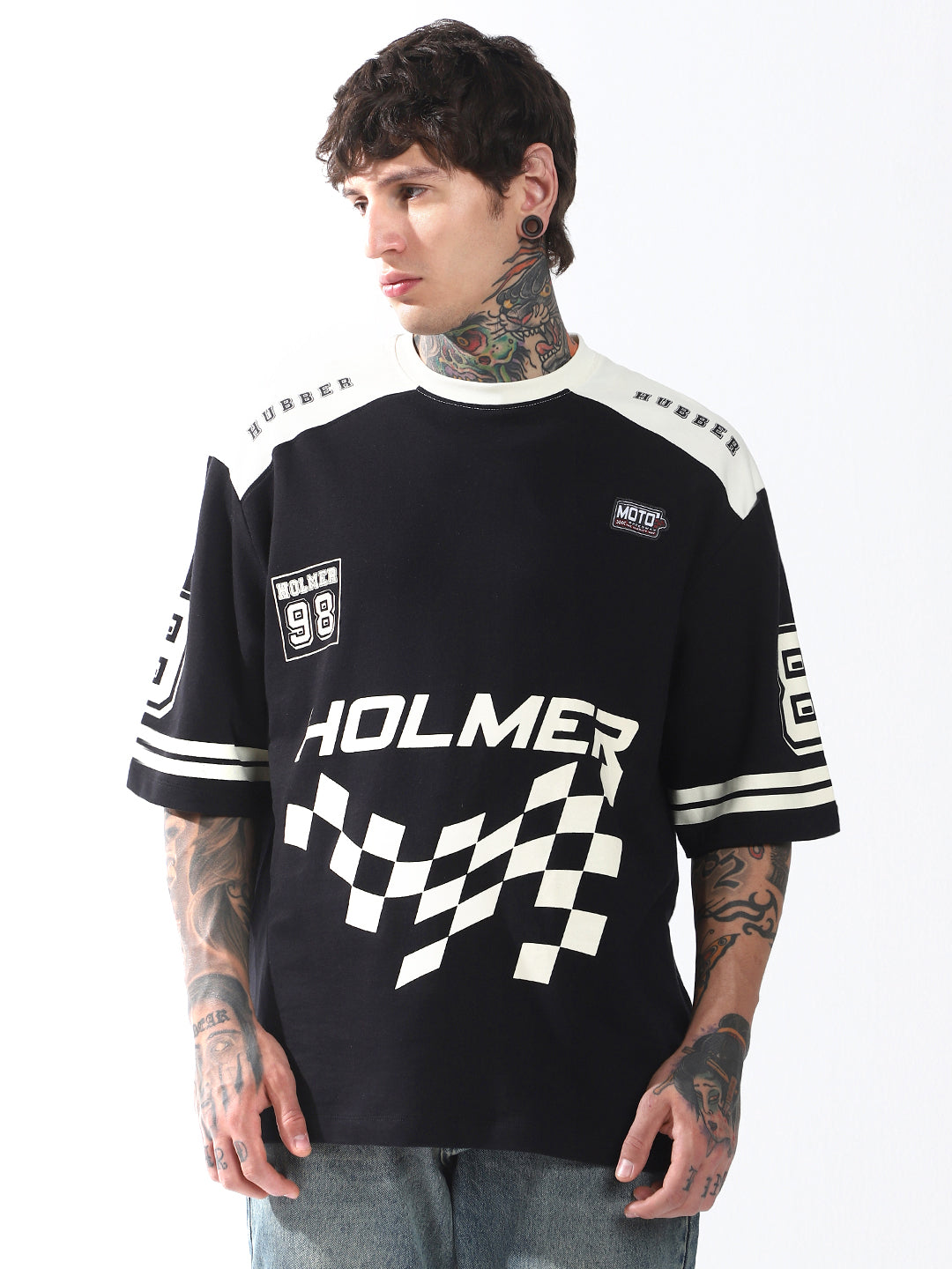 Hubberholme Typography Printed Round Neck T-shirt