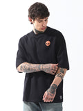 Hubberholme Men Typography Printed Round Neck Cotton Oversized T-shirt