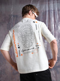 Hubberholme Men Cyborg Graphic Printed Oversized Fit T-shirt