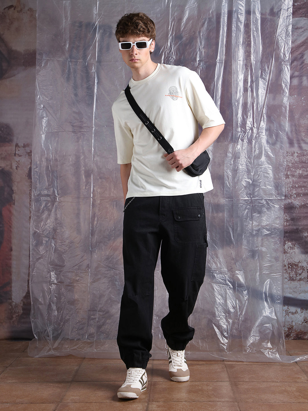 Hubberholme Men Cyborg Graphic Printed Oversized Fit T-shirt