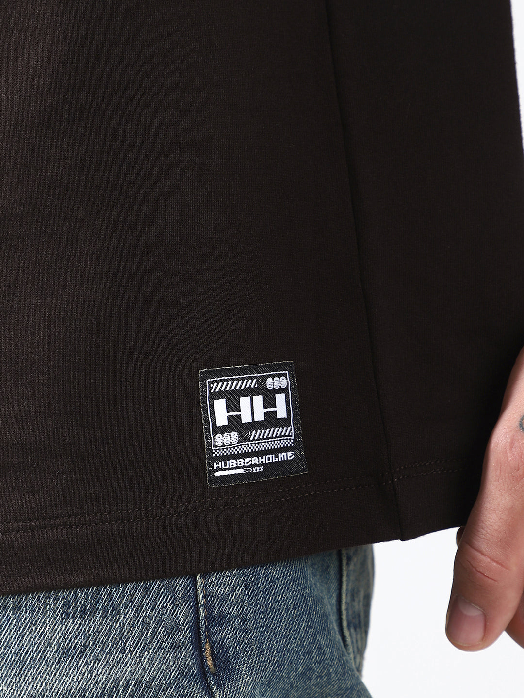 Hubberholme Men Typography Printed Round Neck Cotton Oversized T-shirt