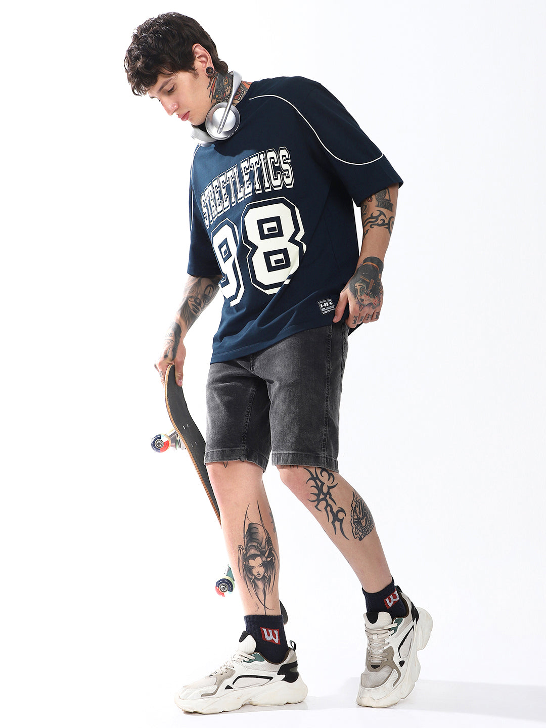Hubberholme Men Typography Printed Round Neck Cotton Oversized T-shirt
