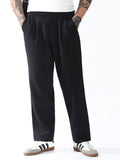 Hubberholme Men Relaxed Straight Leg Easy Wash Korean Trousers