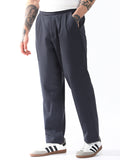 Hubberholme Men Relaxed Straight Leg Easy Wash Korean Trousers