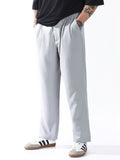Hubberholme Men Relaxed Straight Leg Easy Wash Korean Trousers