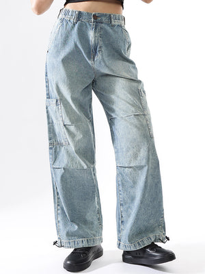 Hubberholme Women Washed Baggy High-rise   Jeans