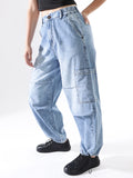 Hubberholme Women Washed Baggy High-rise   Jeans