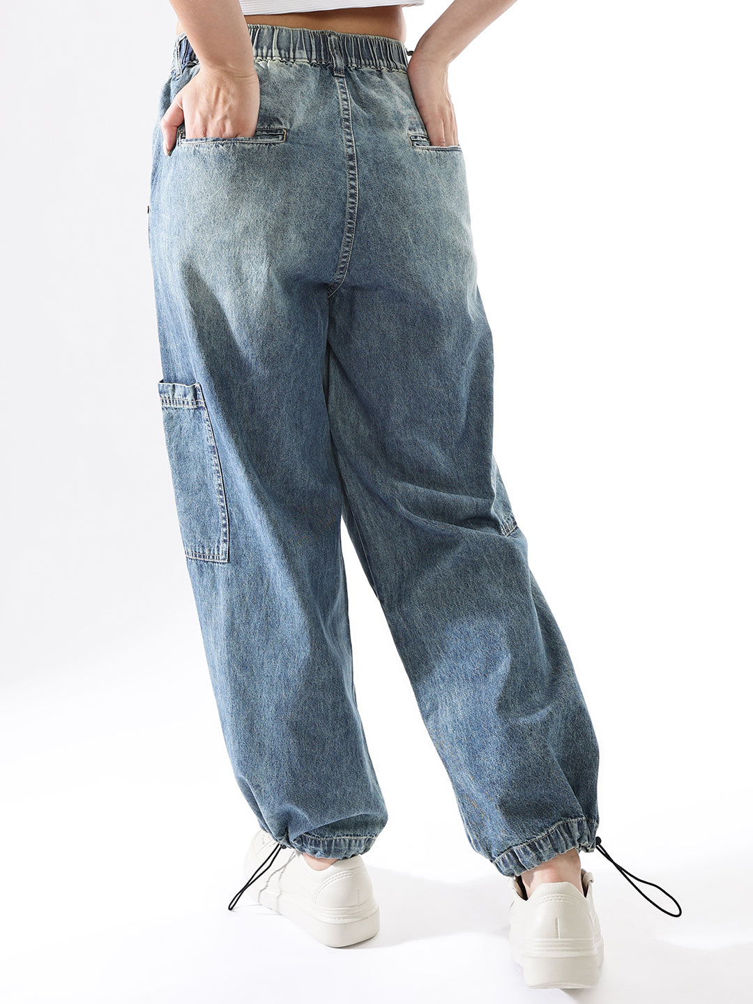 Hubberholme Women Washed Baggy High-rise   Jeans
