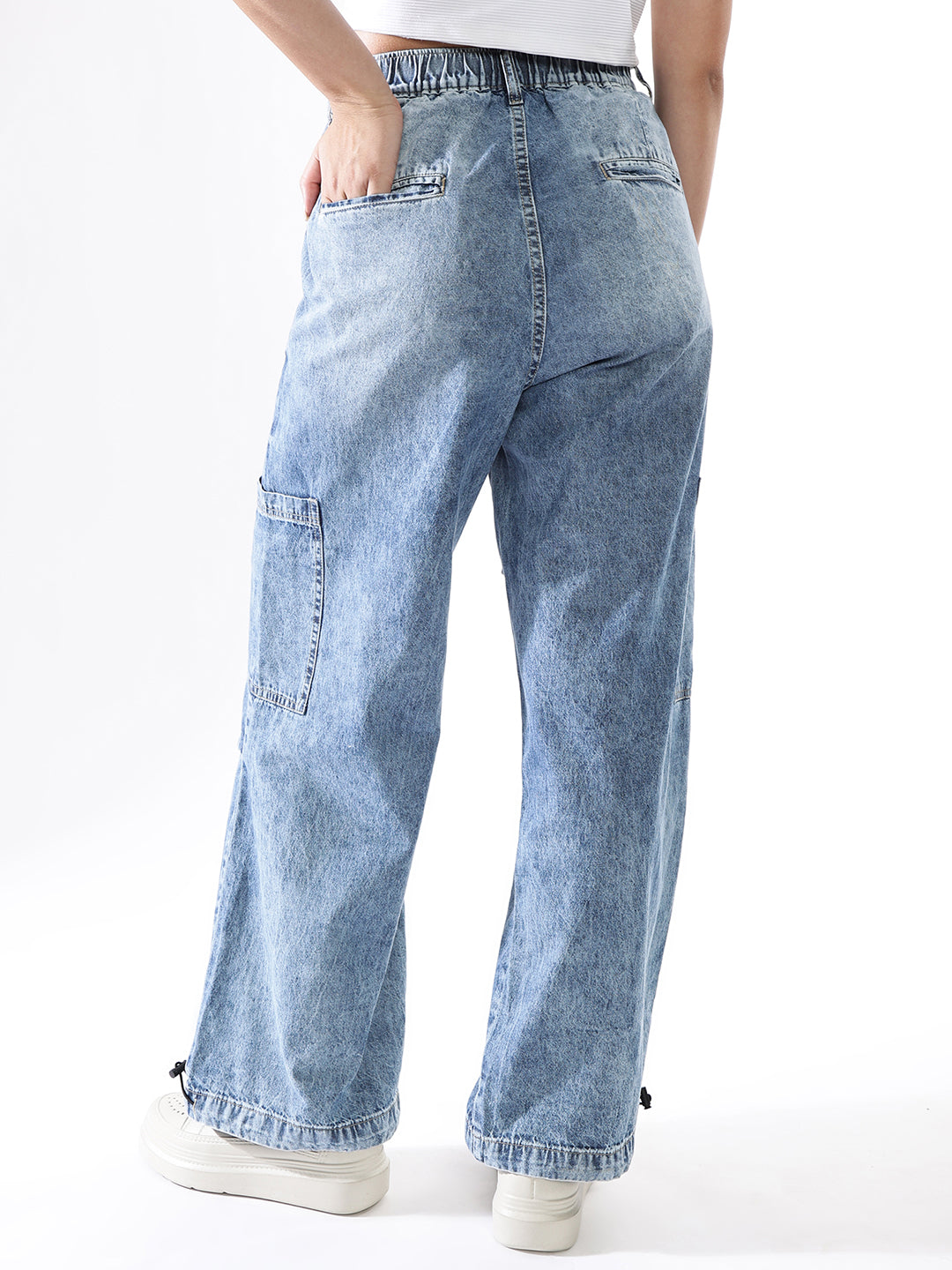 Hubberholme Women Washed Baggy High-rise   Jeans