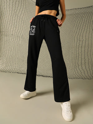 Hubberholme Women Printed Relaxed Straight Leg High-Rise Easy Wash Trousers