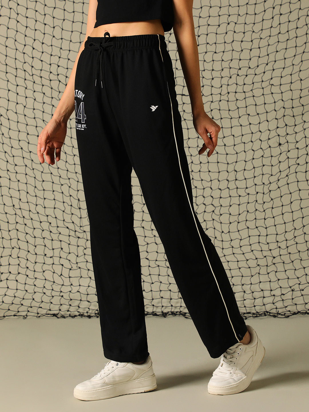 Hubberholme Women Printed Relaxed Straight Leg High-Rise Easy Wash Trousers