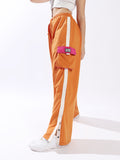 Hubberholme Women Solid Knitted Wide Leg Loose Fit High-Rise Casual Trackpants