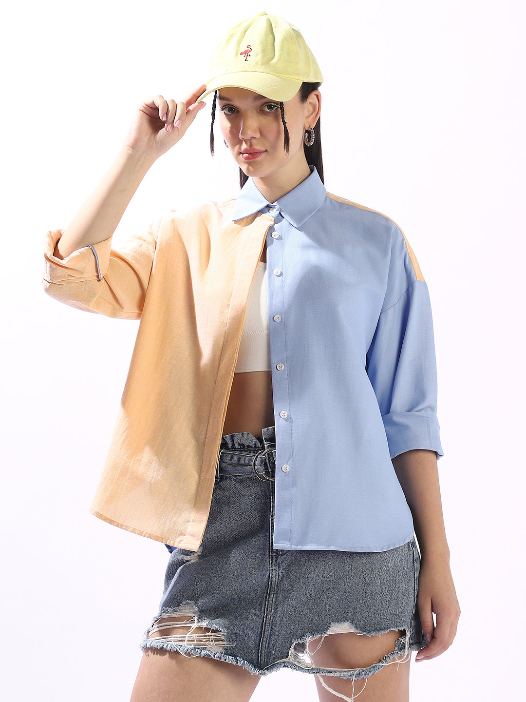Hubberholme Women Custom Colourblocked Casual Shirt