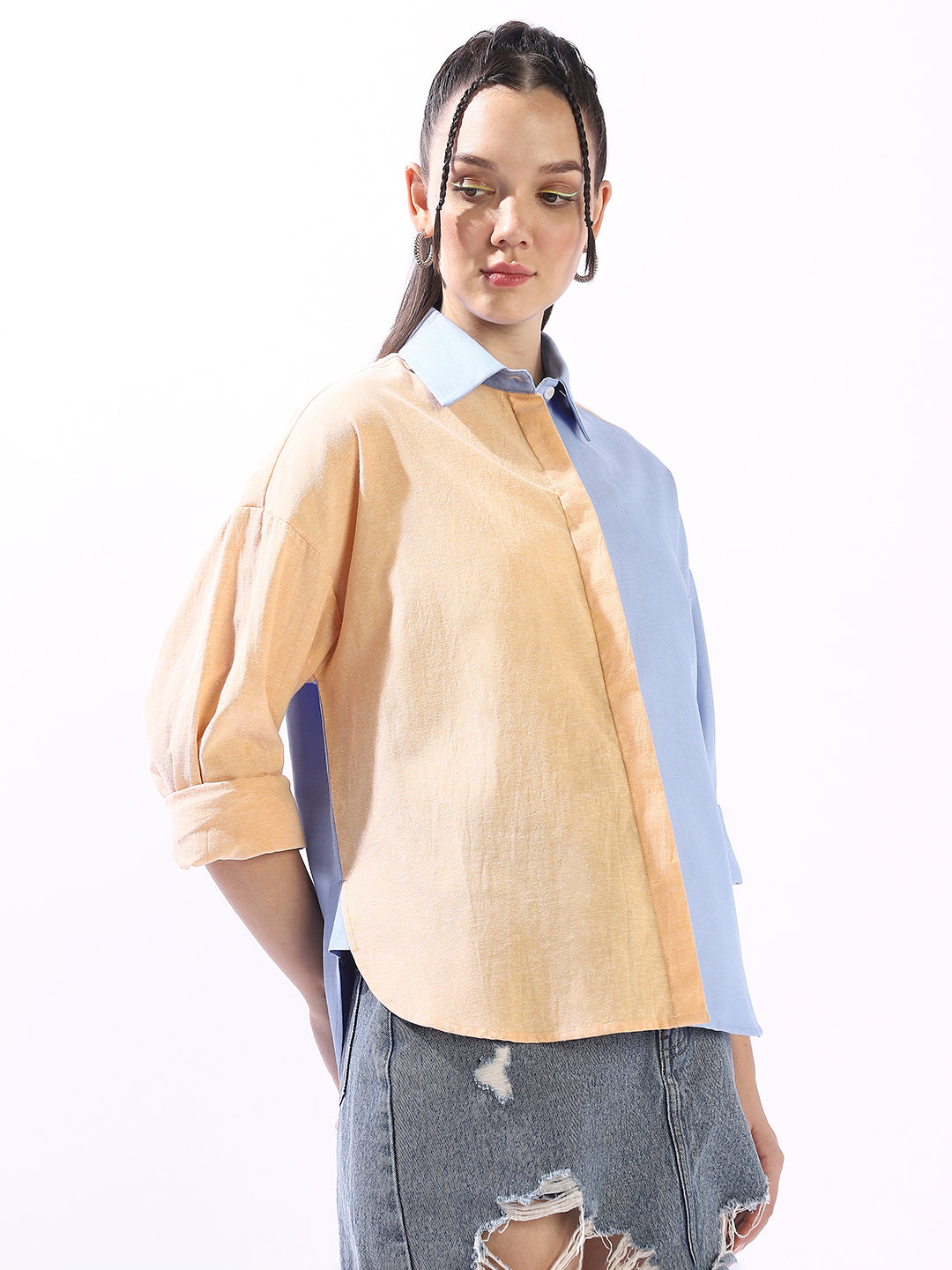Hubberholme Women Custom Colourblocked Casual Shirt