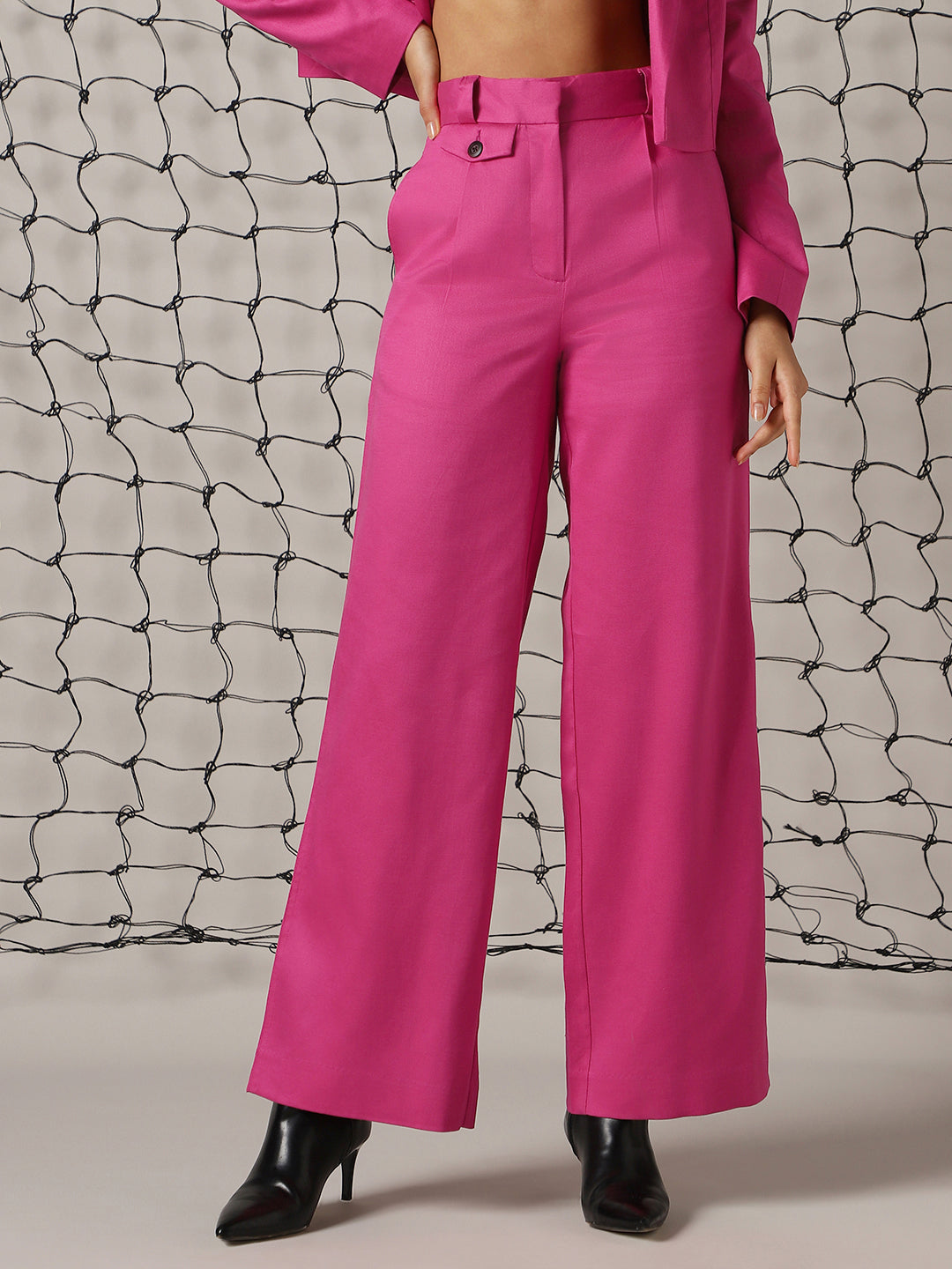 Hubberholme Women Solid Regular length Wide leg    Trousers