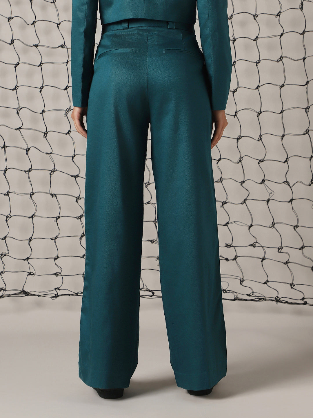 Hubberholme Women Solid Regular length Wide leg    Trousers