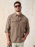 High Star Men Solid Regular Fit Spread Collar Fullsleeve Shirts
