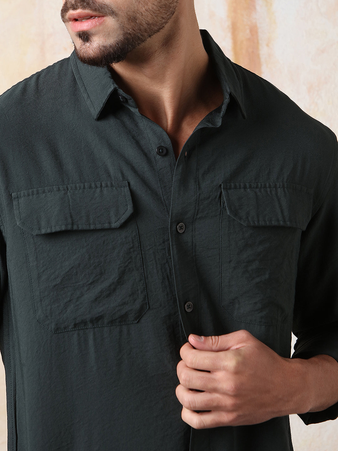 High Star Men Solid Regular Fit Spread Collar Fullsleeve Shirts