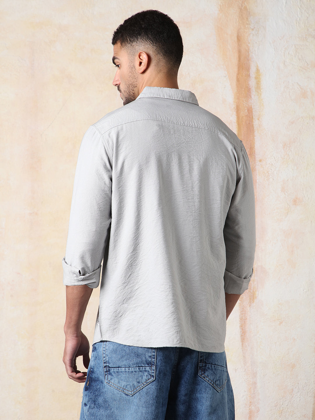 High Star Men Solid Regular Fit Spread Collar Fullsleeve Shirts