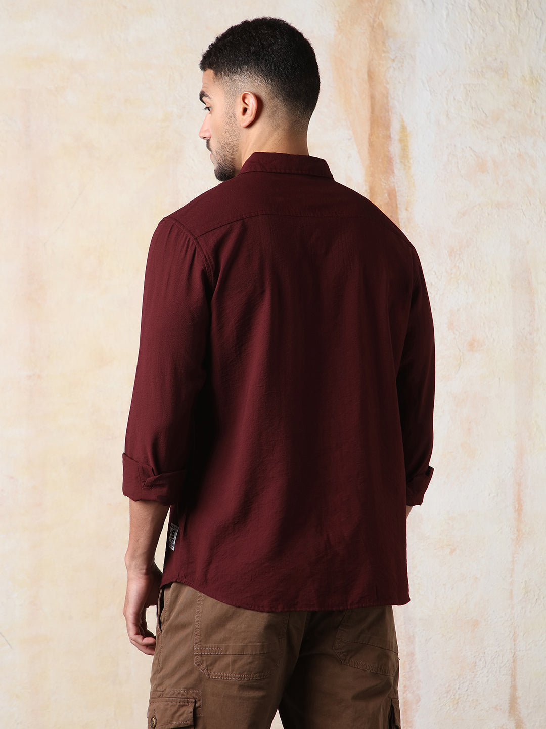 High Star Men Solid Regular Fit Spread Collar Fullsleeve Shirts