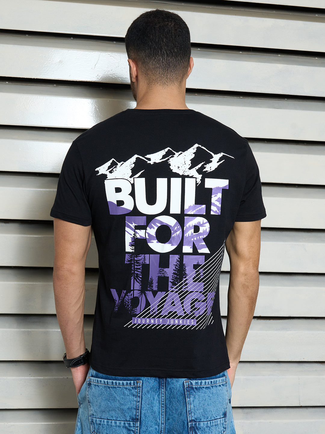 Men Cotton Short Sleeves Round Neck Printed Regular Fit Tshirt