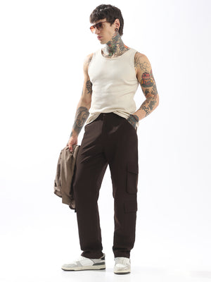 High Star Men Comfort Loose Fit Easy Wash Cargo Styles Trousers