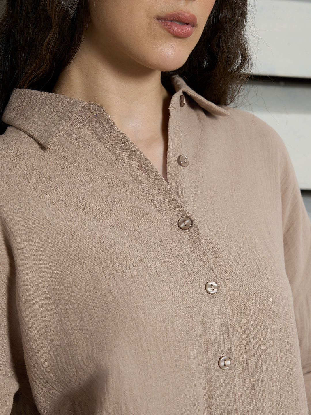Women Casual Long Sleeves Solid Co-ords