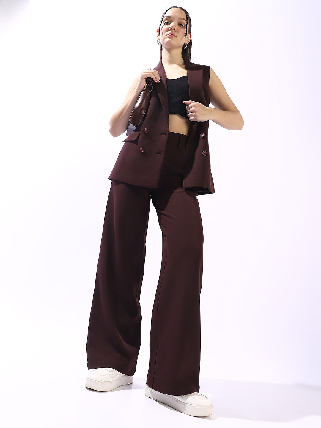 High Star V-Neck Waistcoat With Trousers Co-Ords