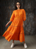 Women Solid Flared Fit Dresses