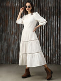 Women Solid Flared Fit Dresses