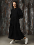 Women Solid Flared Fit Dresses