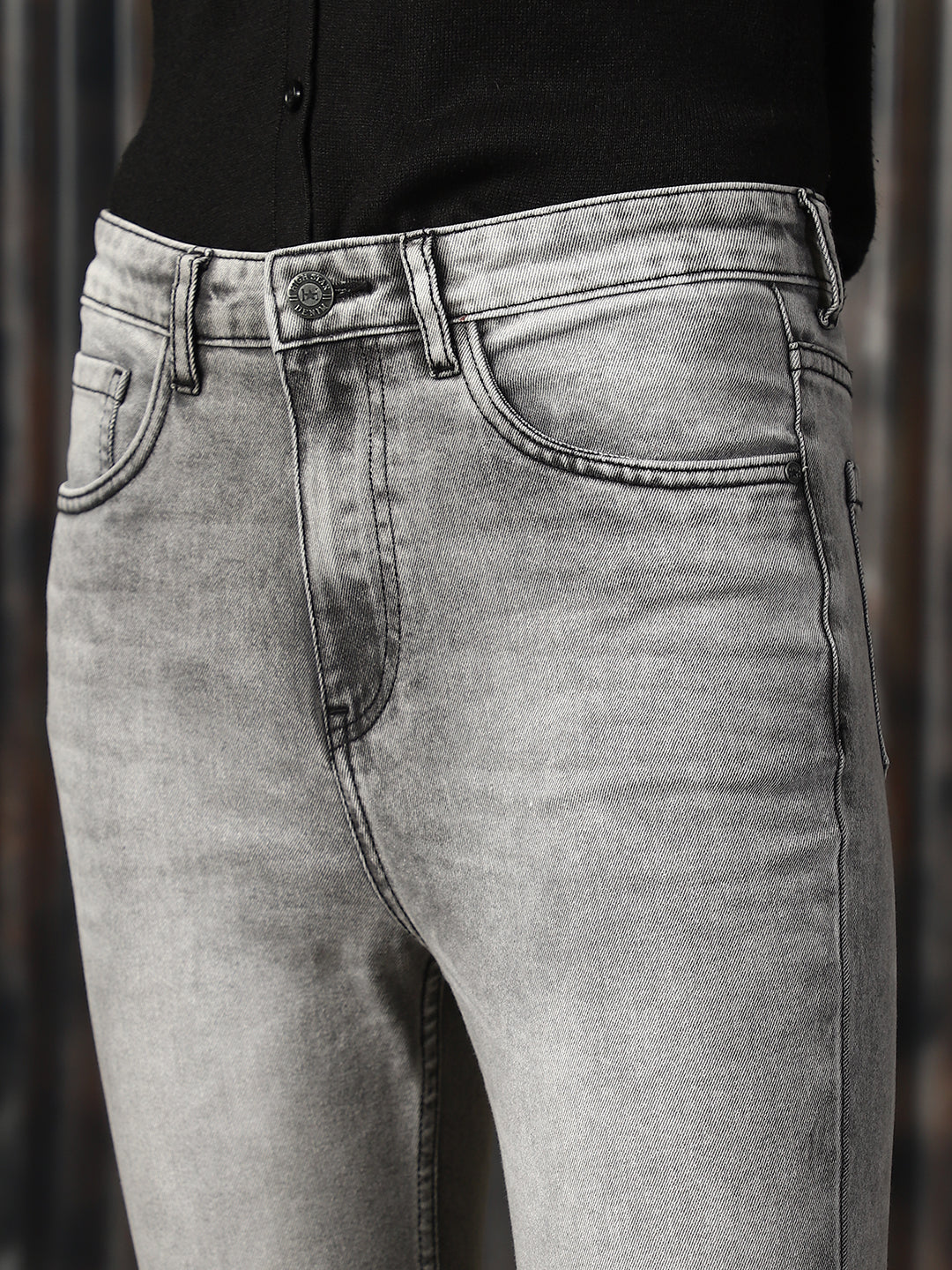 High Star Women Comfort Skinny Fit High-Rise Heavy Fade Stretchable Jeans
