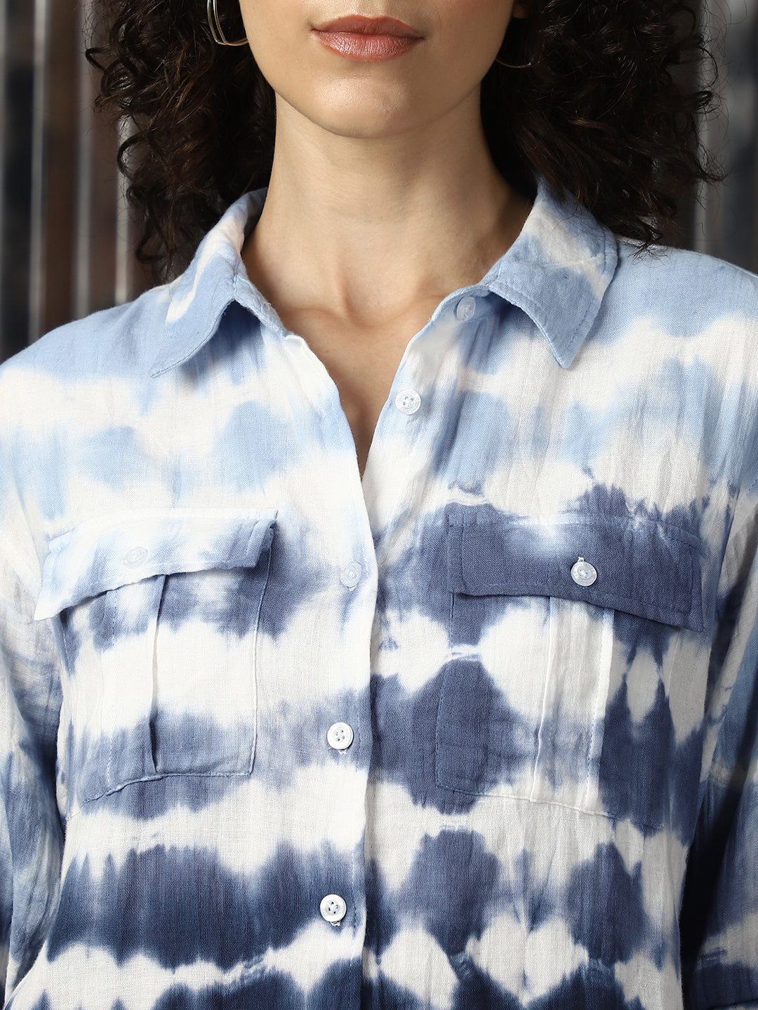High Star Women Relaxed Opaque Casual Shirt