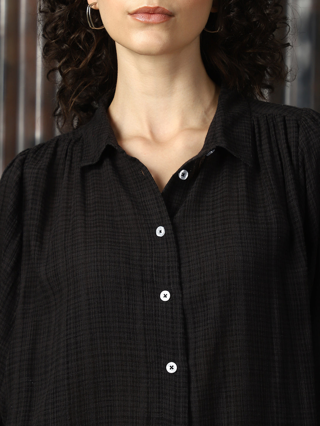 High Star Women Relaxed Opaque Casual Shirt