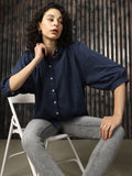 High Star Women Relaxed Opaque Casual Shirt