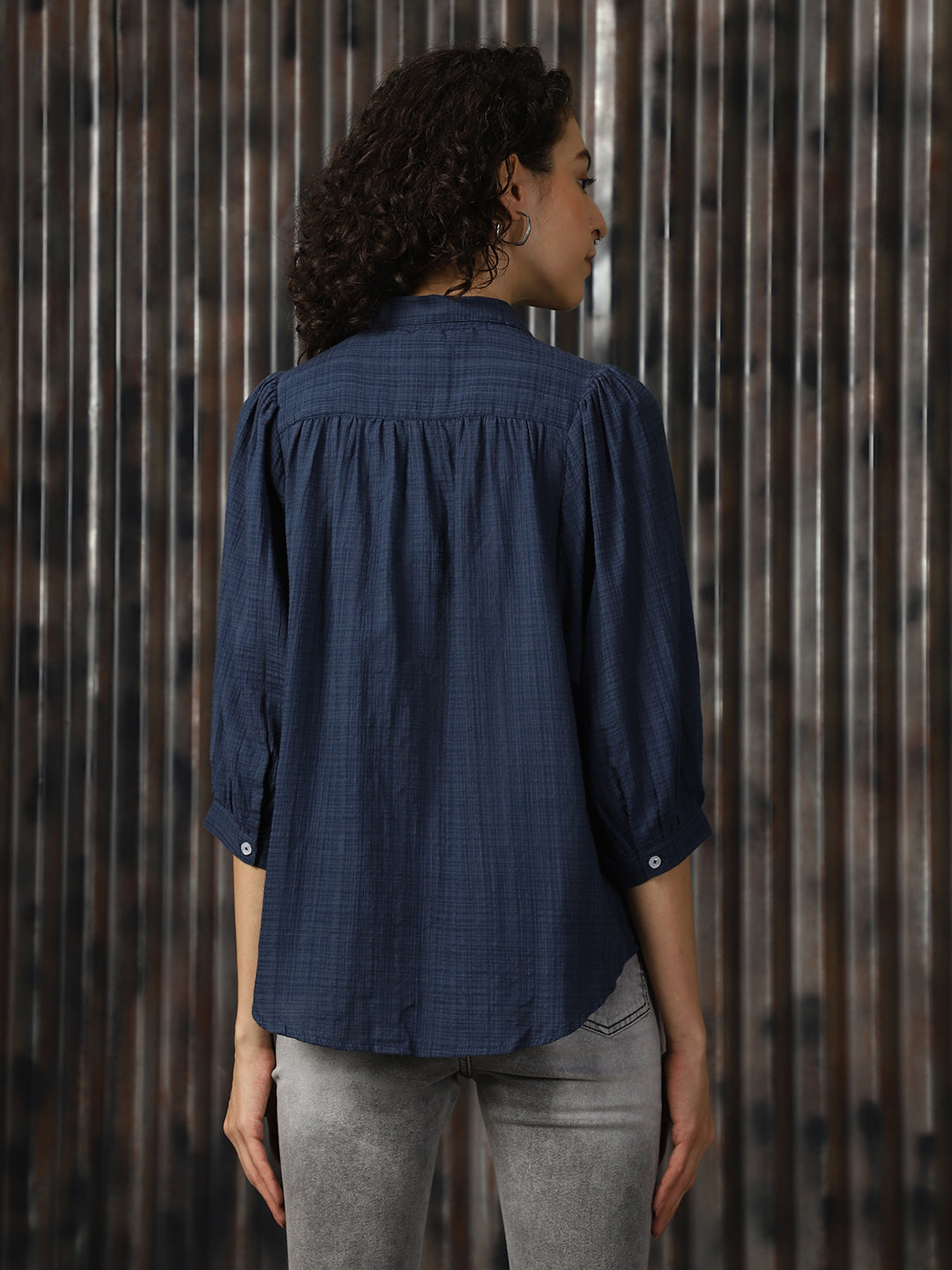 High Star Women Relaxed Opaque Casual Shirt