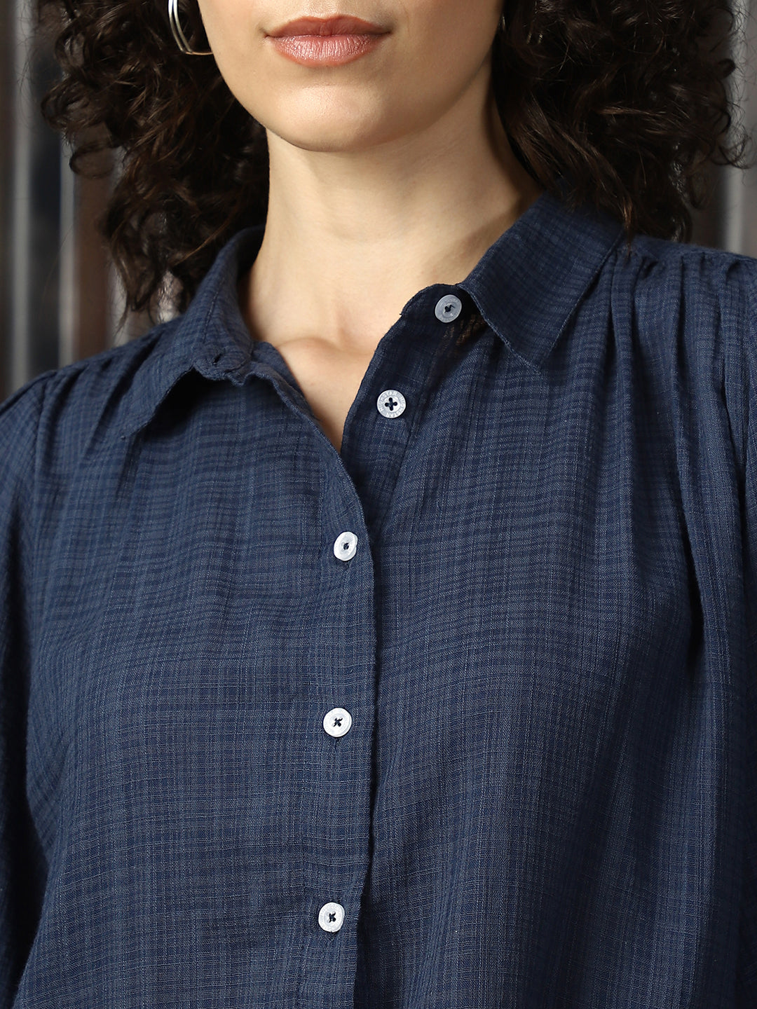 High Star Women Relaxed Opaque Casual Shirt